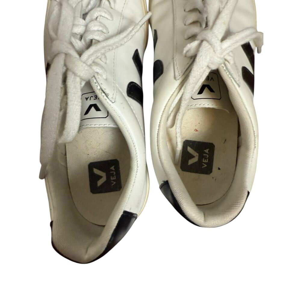 Veja Esplar White Low Top Leather Lace Up Sporty Track Sneakers Women’s Size 8 - Picture 8 of 10